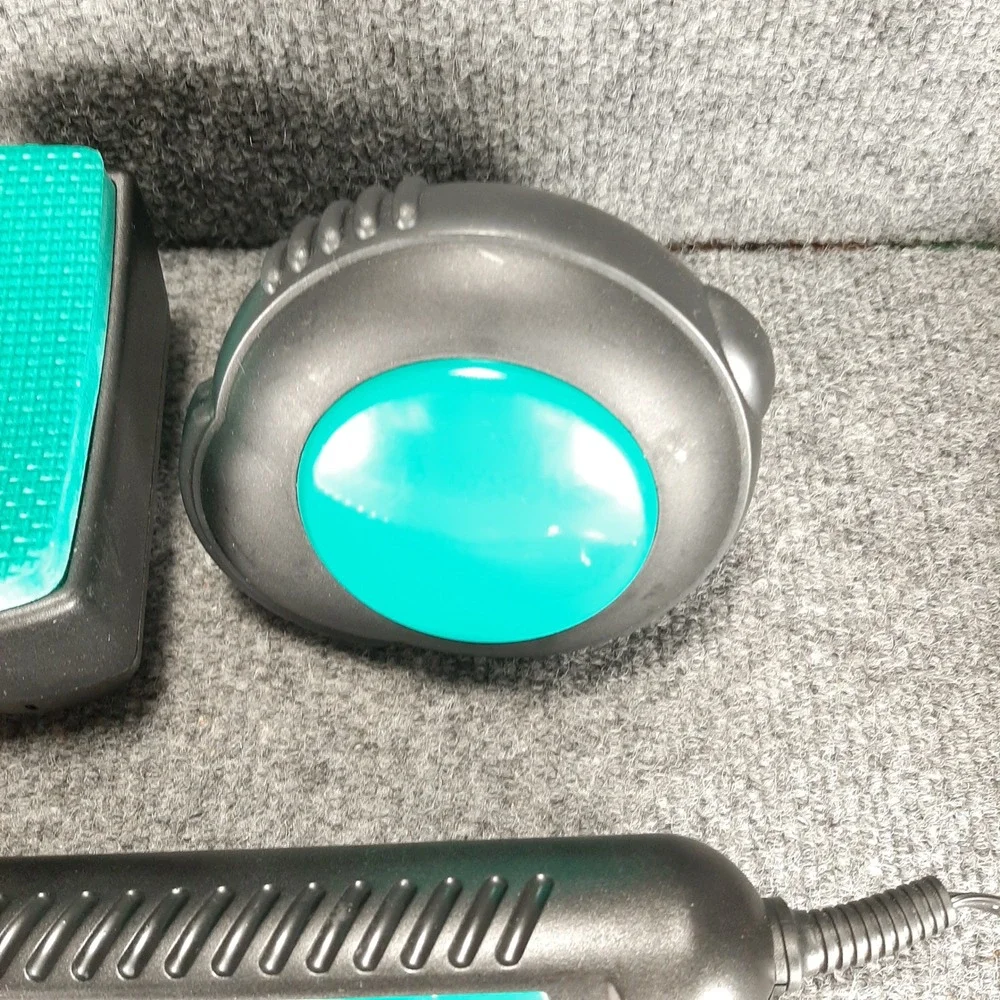 Conair Wand Massager Family Fitness Body System 3 Heads Black Teal Unisex OS